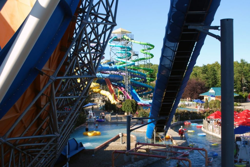 Six Flags Ohio Overhead View From SeaWorld Ohio to Wildwater Kingdom